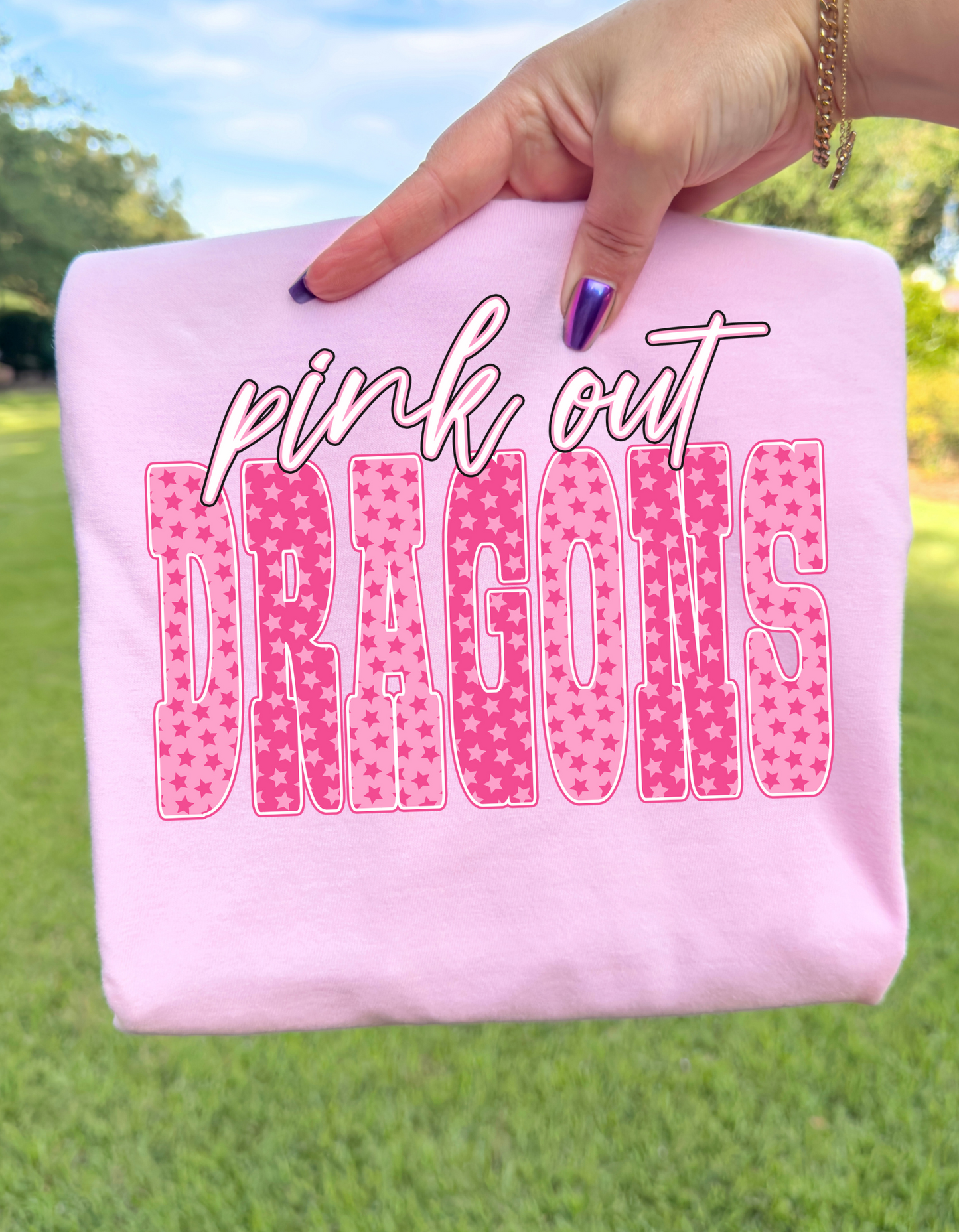 Pink Out Dragons Stars