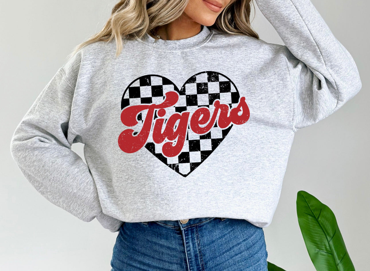 Tigers checkered heart